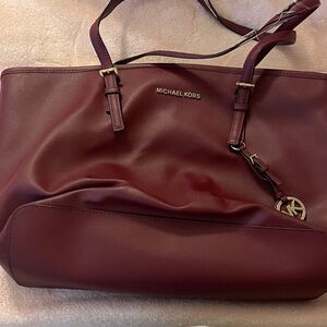Michael Kors Deep Red Tote Bag